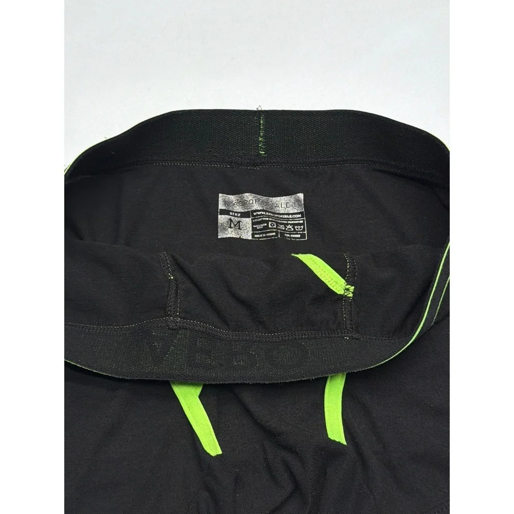 AERO Mens 2 pack Boxer Briefs Black Neon Green‎ Orange Trim Size M